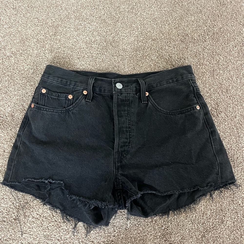 Levi 501 Black Shorts